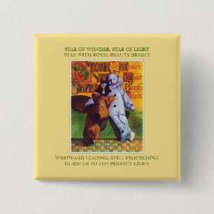 STAR OF WONDER Square Pin Button - Gold