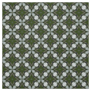 Star olive green pattern Upholstery Fabric