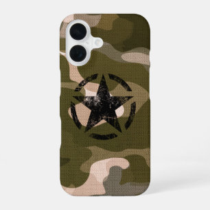 Star on Burlap style iPhone Case