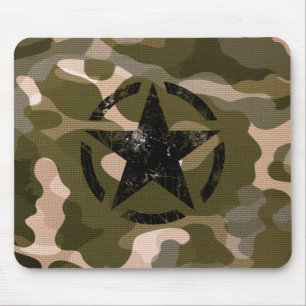 Star on Burlap style Mouse Mat