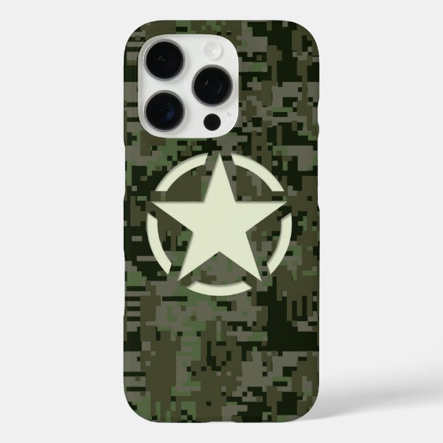Star on Deep Woods Camo Background Case-Mate iPhone Case (Back)
