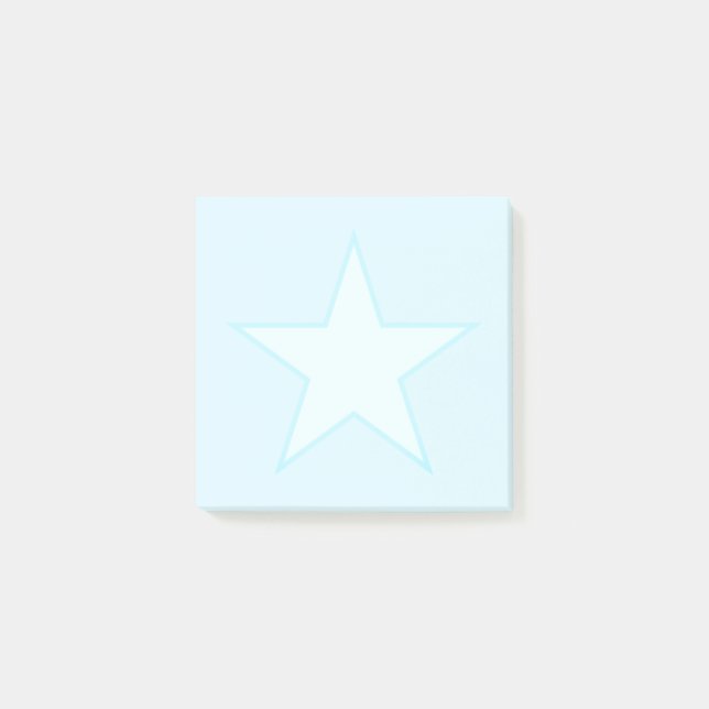 Star on Light Blue  Post-it Notes (Front)