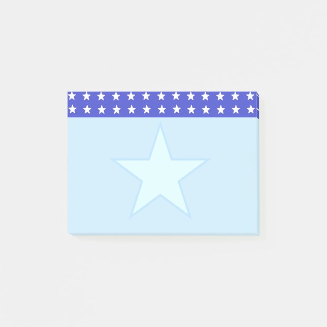 Star on Light Blue Post-it Notes (Front)