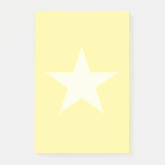 Star on Light Yellow Post-it Notes (Front)