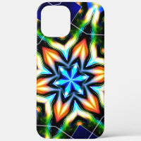 Star or flower cracking metallic armour, blue matt