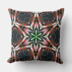 Star or flower cracking metallic armour, red matte cushion