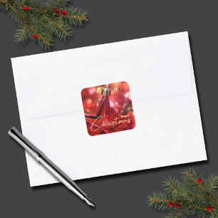 Star Ornament Christmas Small Square Sticker