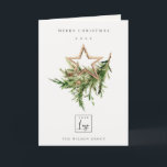 Star Ornament Pine Fauna Logo Merry Christmas Holiday Card<br><div class="desc">If you need any further customisation please feel free to message me on yellowfebstudio@gmail.com.</div>