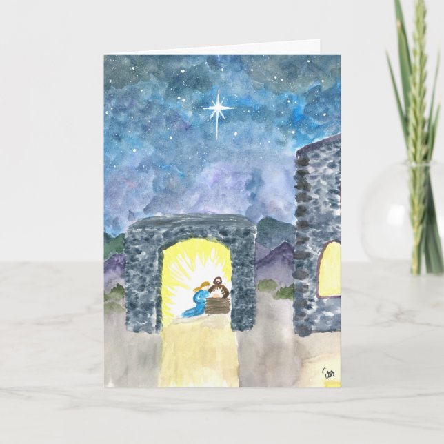 Star Over the Stable Christmas Card (Front)
