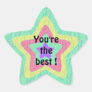Star pastel star You're the Best template Sticker