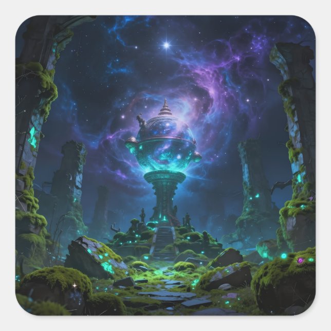 Star Path - Journey Through the Universe Square Sticker (Front)