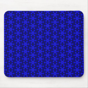 Star Pattern - Blue on Navy Blue Mouse Mat