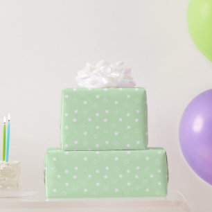 Star Pattern Green Wrapping Paper Roll
