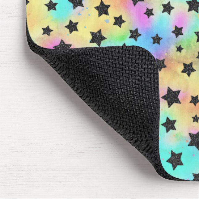 Star Pattern In 80s Colors Mouse Mat (Corner)