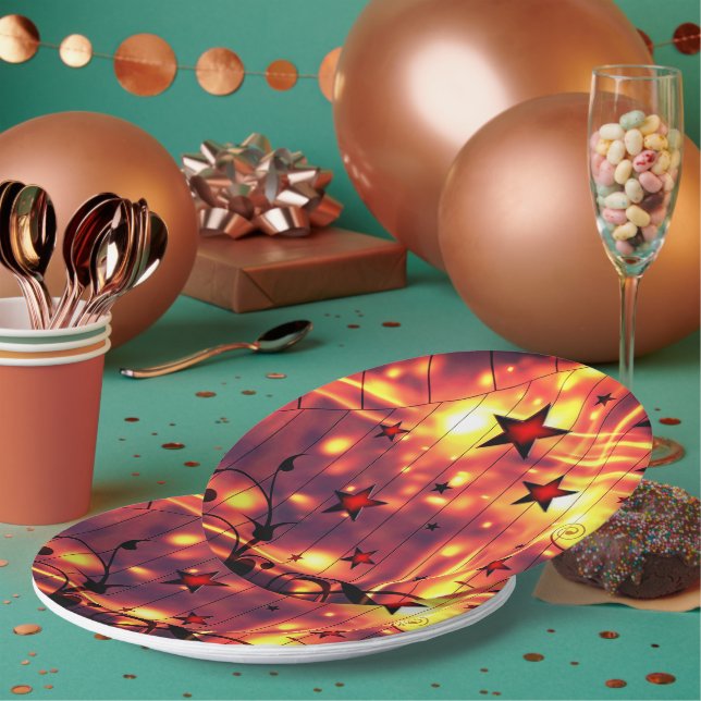 Star Pattern Paper Plate (Multi)