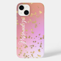 Star pattern peach purple gold gradient