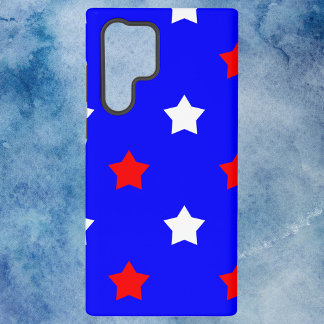 Star Pattern Red White and Blue Samsung Galaxy Case