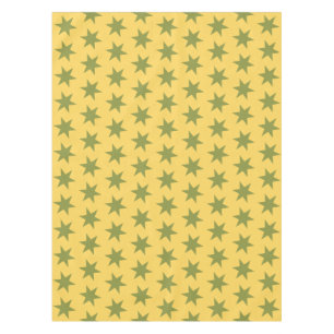 Star Pattern Trending Colours Gold Green Yellow Tablecloth