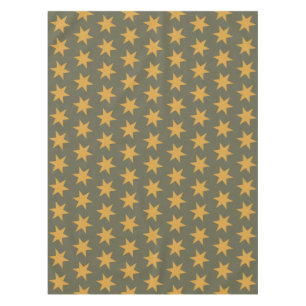 Star Pattern Trending Colours Green Mango Tablecloth
