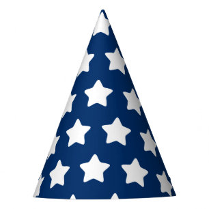 Star Patterned Blue Party Hat