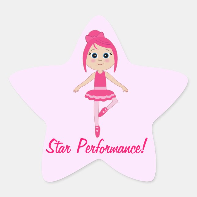 Star Performance Dance and Ballet Star Sticker (Front)