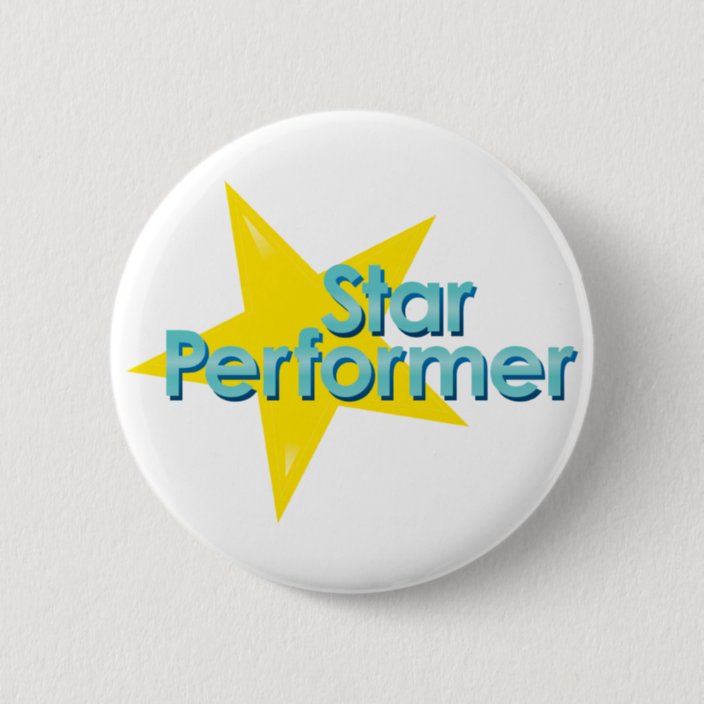 Star Performer 6 Cm Round Badge | Zazzle