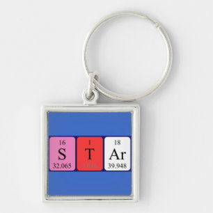 Star periodic table name keyring