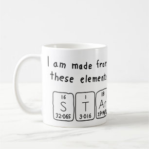 Star periodic table name mug