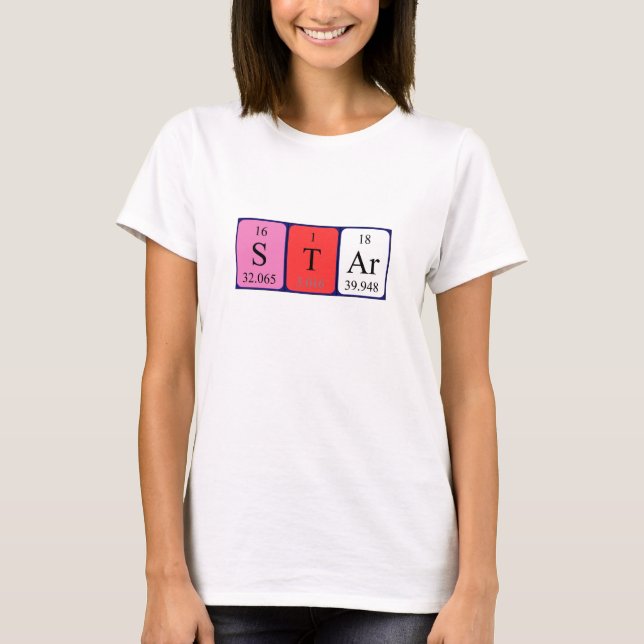 Star periodic table name shirt (Front)