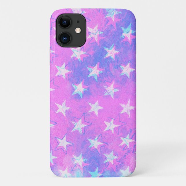 Star Pink Blue Art Phone Case (Back)