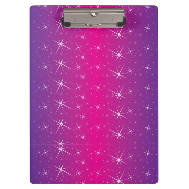 Star Pink Pattern Clipboard (Front)
