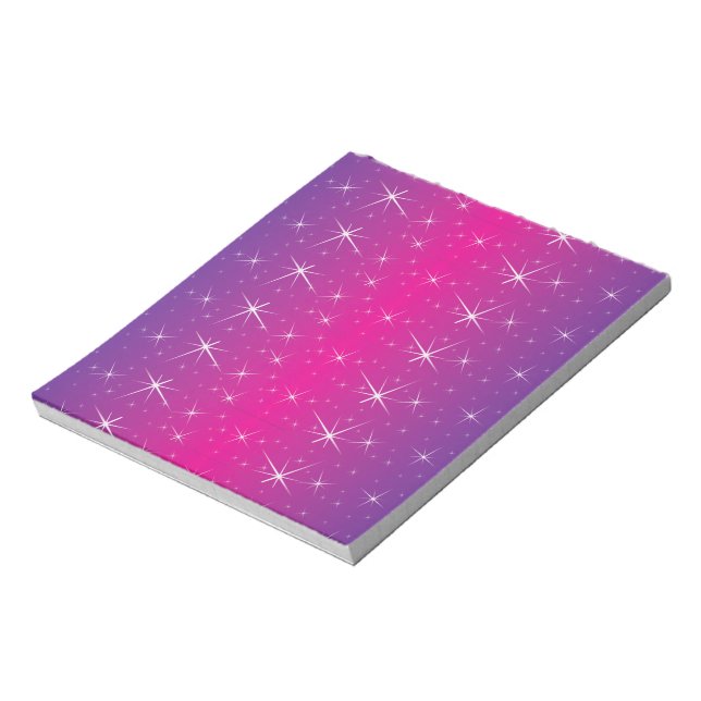 Star Pink Pattern Notepad (Rotated)