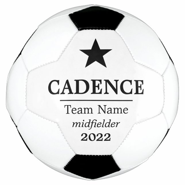 Star Player Name and Soccer Team Football (Front)