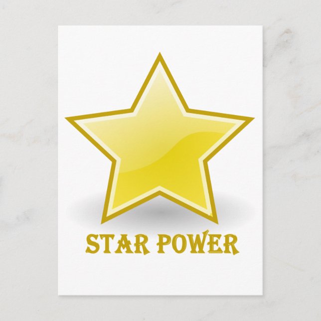 Star Power with a Gold Star Postcard (Front)