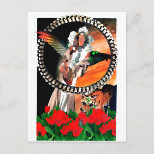 Star Princess and Tiger CricketDiane Fantasy Art Postcard