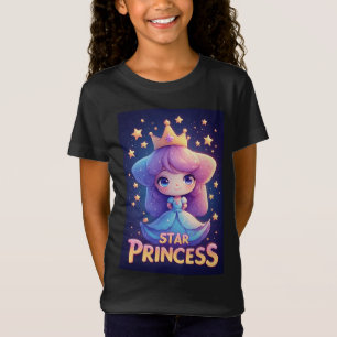 Star Princess Girl Crown Blue Dress Magic ✨ T-Shirt