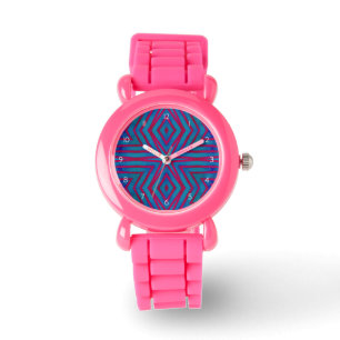 Star Red and Blue Geometric Watch