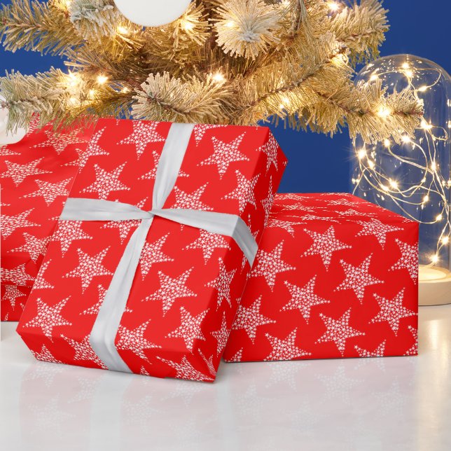 Star Red Wrapping Paper (Holidays)