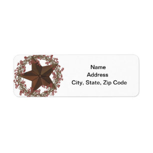 Star Return Address Label