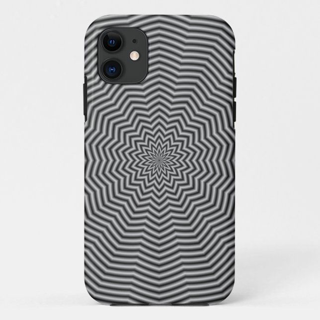 Star Ripples in Black and White Case-Mate iPhone Case (Back)