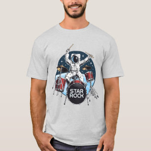 Star Rock Astronaut Drummer – Cosmic Space Music D T-Shirt