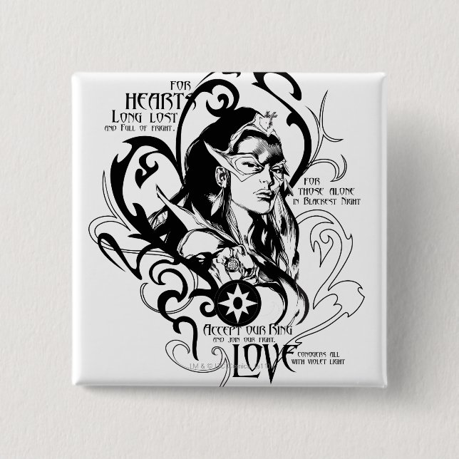 Star Sapphire Graphic 2 15 Cm Square Badge (Front)