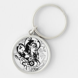 Star Sapphire Graphic 2 Key Ring