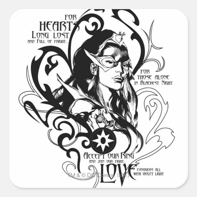 Star Sapphire Graphic 2 Square Sticker (Front)