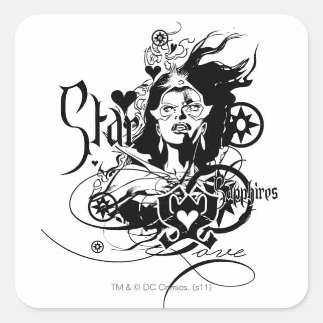 Star Sapphire Graphic 7 Square Sticker (Front)