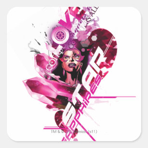 Star Sapphire Graphic 8 Square Sticker