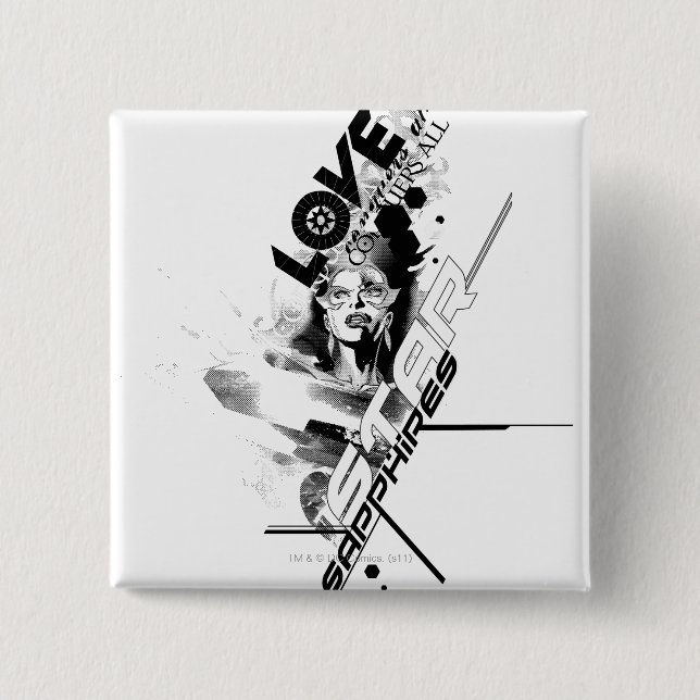 Star Sapphire Graphic 9 15 Cm Square Badge (Front)