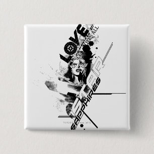 Star Sapphire Graphic 9 15 Cm Square Badge