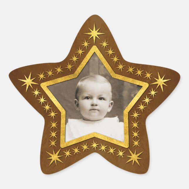 Star Shaped Photo Frame Sticker (Front)