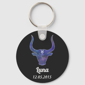 Star sign bull with space key ring